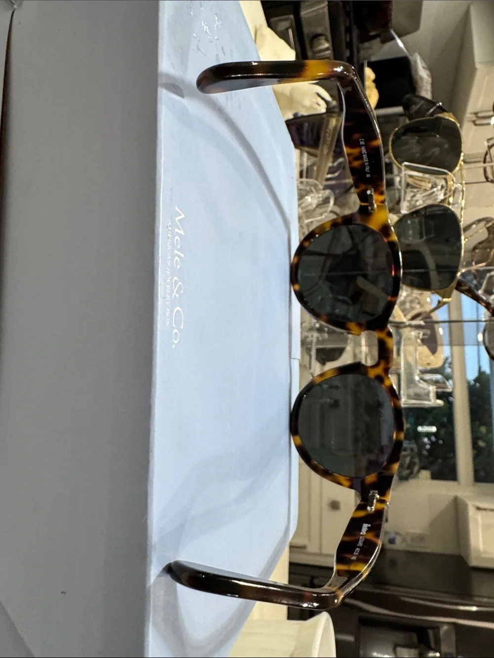 Illesteva Leonard Tortoiseshell Sunglasses with Purple Lenses ( made in Italy)